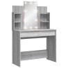 Coiffeuse avec lumières LED sonoma gris 96x40x142 cm 584322584322