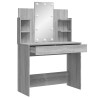 Coiffeuse avec lumières LED sonoma gris 96x40x142 cm 584322584322