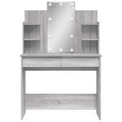 Coiffeuse avec lumières LED sonoma gris 96x40x142 cm 584322584322