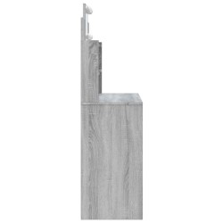 Coiffeuse avec lumières LED sonoma gris 96x40x142 cm 584322584322