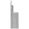 Coiffeuse avec lumières LED sonoma gris 96x40x142 cm 584322584322