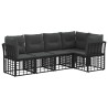 Ensemble de canapés d'extérieur Noir Polyester 584324584324