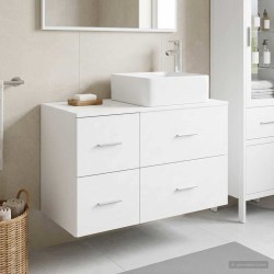 Ensemble de mobilier de salle de bain 2 pcs Blanc 584325584325