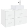 Ensemble de mobilier de salle de bain 2 pcs Blanc 584325584325