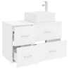 Ensemble de mobilier de salle de bain 2 pcs Blanc 584325584325