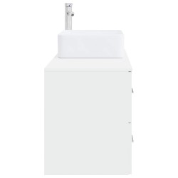 Ensemble de mobilier de salle de bain 2 pcs Blanc 584325584325