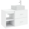 Ensemble de mobilier de salle de bain 2 pcs Blanc 584326584326