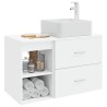 Ensemble de mobilier de salle de bain 2 pcs Blanc 584326584326