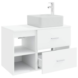 Ensemble de mobilier de salle de bain 2 pcs Blanc 584326584326