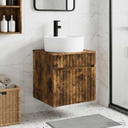 Meuble de lavabo mural Chêne fumé 49 x 44,5 x 65 cm 584329584329