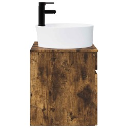Meuble de lavabo mural Chêne fumé 49 x 44,5 x 65 cm 584329584329