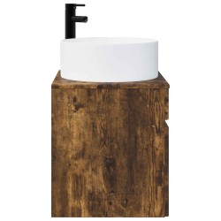 Meuble de lavabo mural Chêne fumé 49 x 44,5 x 65,5 cm 584330584330