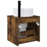 Meuble de lavabo mural Chêne fumé 49 x 44,5 x 65,5 cm 584330584330