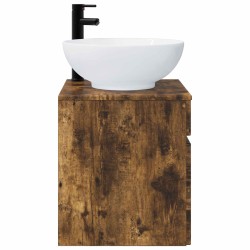 Meuble de lavabo mural Chêne fumé 49 x 44,5 x 66,5 cm 584332584332