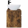 Meuble de lavabo mural Chêne fumé 49 x 44,5 x 66,5 cm 584332584332