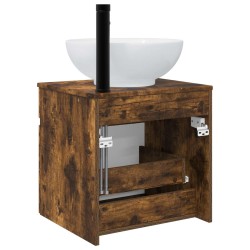 Meuble de lavabo mural Chêne fumé 49 x 44,5 x 66,5 cm 584332584332