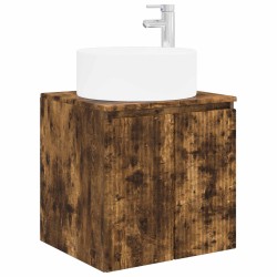 Meuble de lavabo mural Chêne fumé 49,5 x 44,5 x 65,5 cm 584333584333