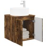 Meuble de lavabo mural Chêne fumé 49,5 x 44,5 x 65,5 cm 584333584333