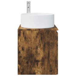 Meuble de lavabo mural Chêne fumé 49,5 x 44,5 x 65,5 cm 584333584333