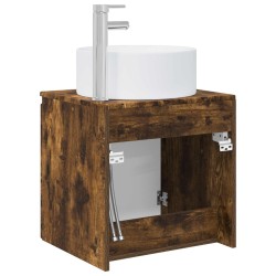 Meuble de lavabo mural Chêne fumé 49,5 x 44,5 x 65,5 cm 584333584333