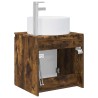 Meuble de lavabo mural Chêne fumé 49,5 x 44,5 x 65,5 cm 584333584333