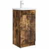 Meuble de salle de bain avec évier Chêne fumé 42 x 40 x 84,5 cm 584334584334