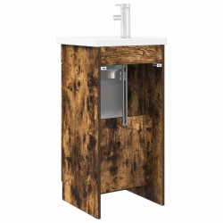 Meuble de salle de bain avec évier Chêne fumé 42 x 40 x 84,5 cm 584334584334