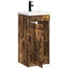 Meuble de salle de bain avec évier Chêne fumé 42 x 40 x 84,5 cm 584335584335
