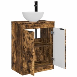 Meuble de salle de bain avec évier Chêne fumé 54 x 35 x 83 cm 584336584336