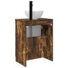 Meuble de salle de bain avec évier Chêne fumé 54 x 35 x 83 cm 584336584336
