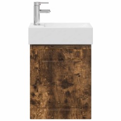 Meuble de salle de bain avec robinet Chêne fumé 584339584339