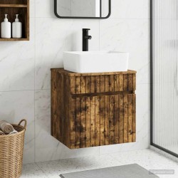 Meuble de lavabo mural Chêne fumé 49 x 41 x 63 cm 584340584340