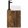 Meuble de lavabo mural Chêne fumé 49 x 41 x 63 cm 584340584340