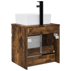 Meuble de lavabo mural Chêne fumé 49 x 41 x 63 cm 584340584340