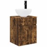 Meuble de lavabo mural Chêne fumé 39 x 35 x 63 cm 584341584341