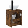 Meuble de lavabo mural Chêne fumé 39 x 35 x 63 cm 584341584341