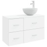 Ensemble de mobilier de salle de bain 2 pcs Blanc 584342584342