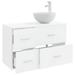 Ensemble de mobilier de salle de bain 2 pcs Blanc 584342584342