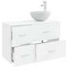 Ensemble de mobilier de salle de bain 2 pcs Blanc 584342584342