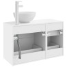 Ensemble de mobilier de salle de bain 2 pcs Blanc 584342584342