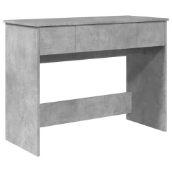 Coiffeuse avec miroir gris béton 100x45x76 cm 584343584343