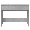 Coiffeuse avec miroir gris béton 100x45x76 cm 584343584343