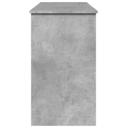 Coiffeuse avec miroir gris béton 100x45x76 cm 584343584343