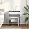 Coiffeuse et tabouret blanc 60x40x113,5 cm 584345584345