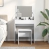Coiffeuse et tabouret blanc 60x40x113,5 cm 584345584345