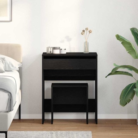 Coiffeuse Chêne noir 60 x 40 x 75 cm Bois d'ingénierie 584346584346