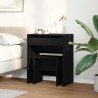 Coiffeuse Chêne noir 60 x 40 x 75 cm Bois d'ingénierie 584346584346
