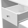 Coiffeuse Bois d’ingénierie 75x40x141 cm Blanc 584347584347