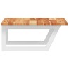 Étagère de vasque murale acier et bois massif d'acacia 584348584348