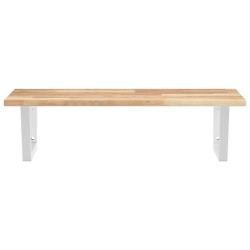 Étagère de vasque murale acier et bois massif d'acacia 584352584352